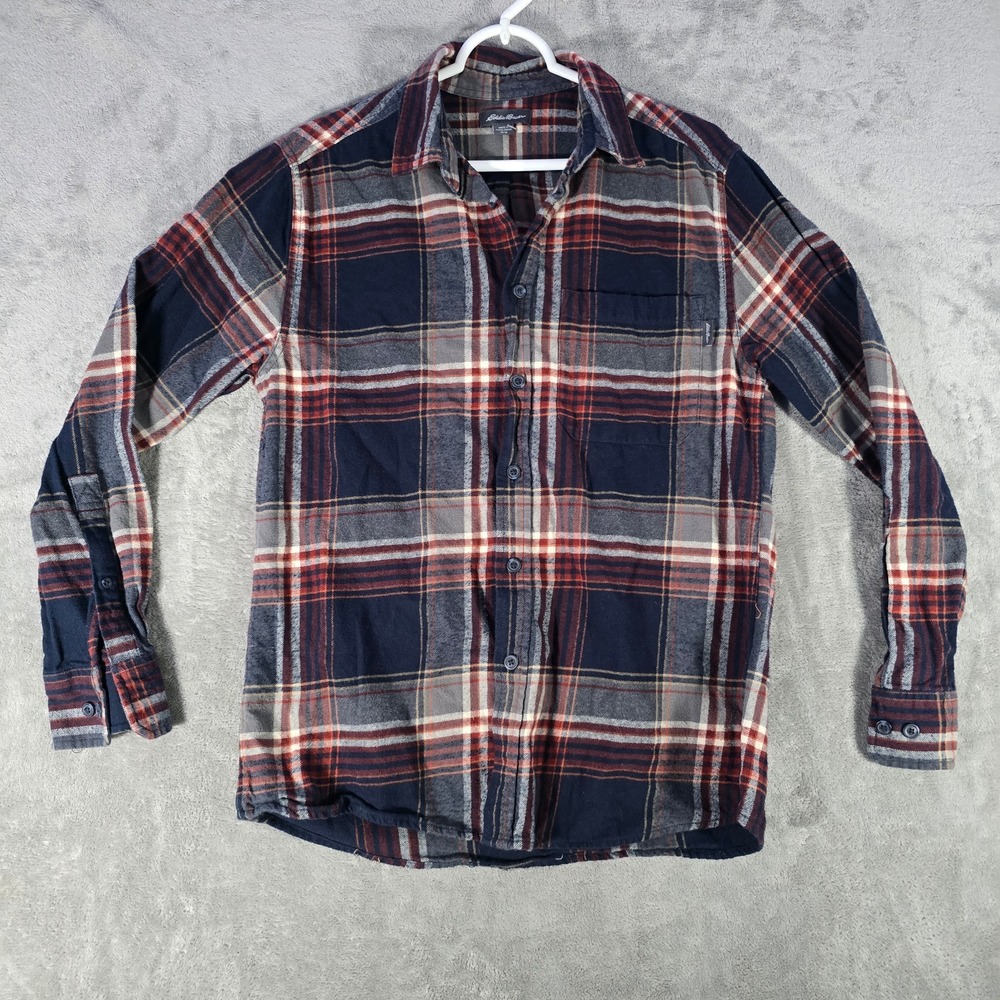 Eddie Bauer Flannel Shirt Plaid‎ Button Up Long Sleeve Casual M/M